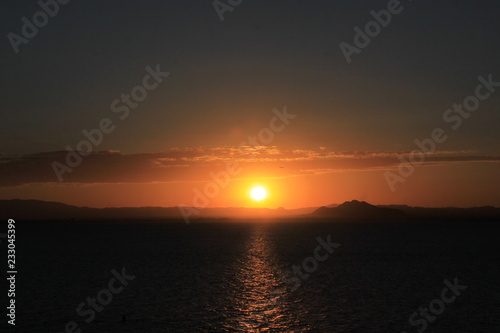 Atardece en la Manga la mar Menor  Murcia  Espa  a