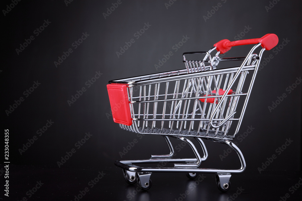 Shopping cart ready for a shopping day Shopping cart ready for a shopping day
