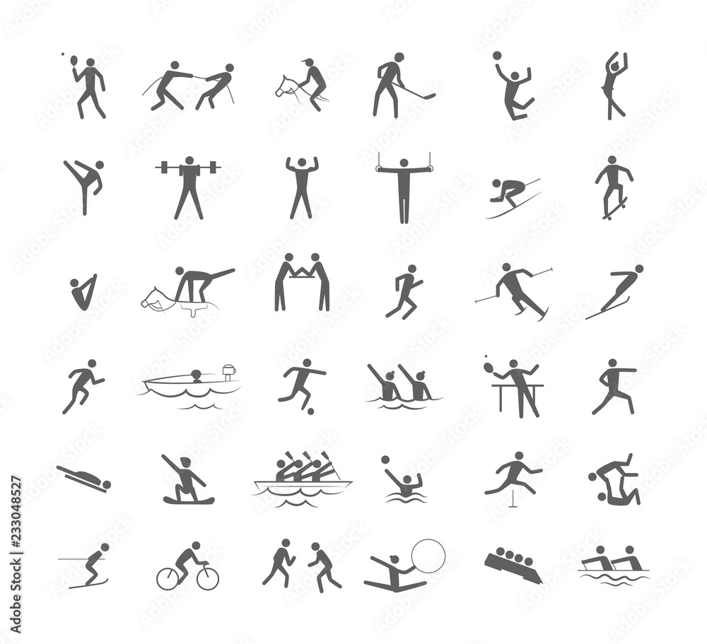 Big set of the olympic sport games