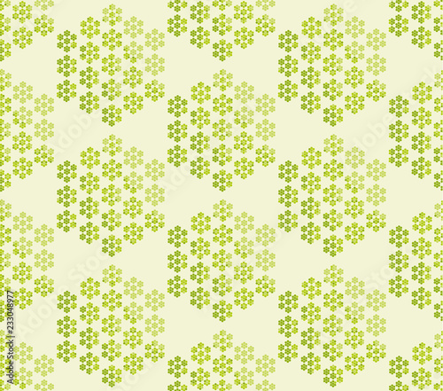 Abstract blossom geometric seamless pattern.