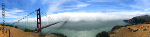 Golden Gate Bridge Panorama half Fog
