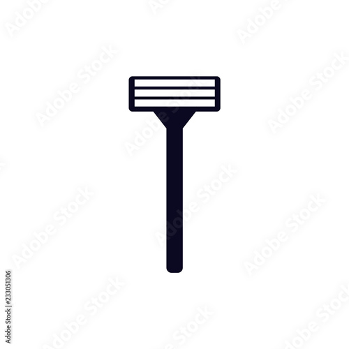 disposable shaving razor icon. vector illustration
