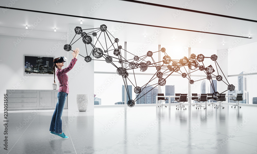 Fototapeta premium Most new entertainment and communication technologies in use. Mi