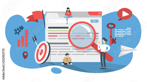 SEO concept. Idea of search engine optimization for website