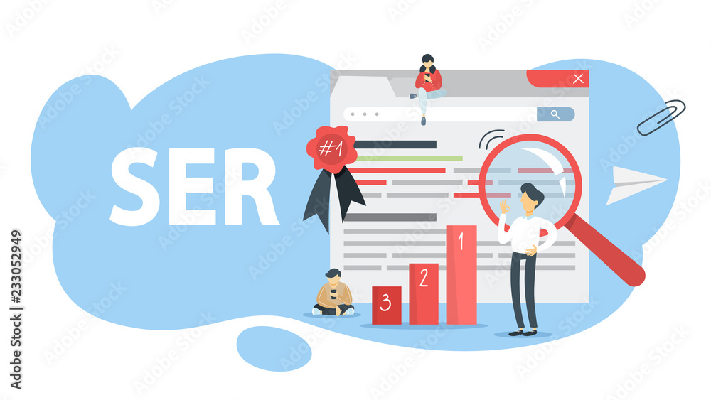 Search engine ranking concept. Idea of SEO Search engine ranking concept. Idea of SEO