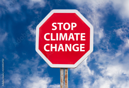 stop climate change sign