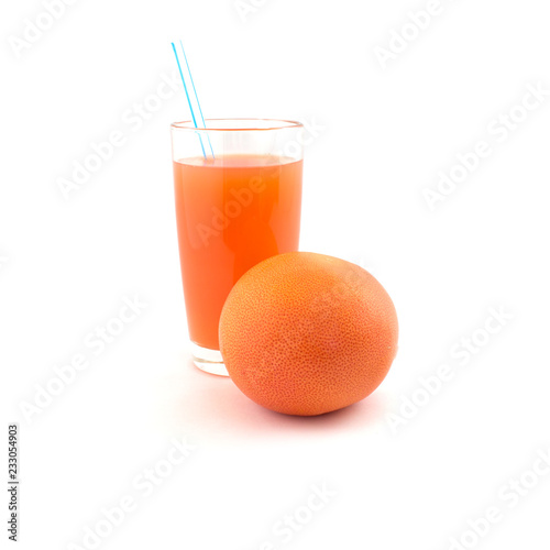 ripe grapefruit with grapefruit juice