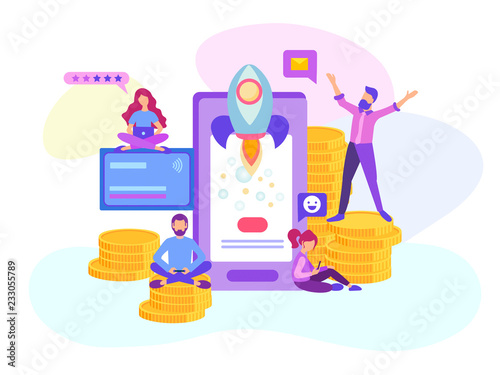 Start up of a mobile application