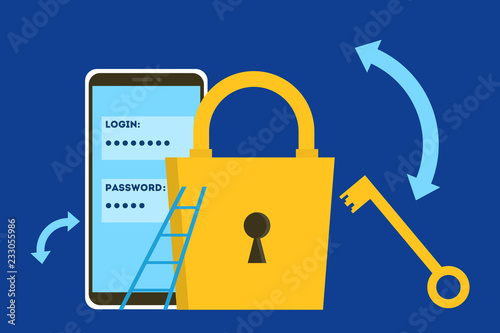 Cyber security concept. Idea of digital data protection