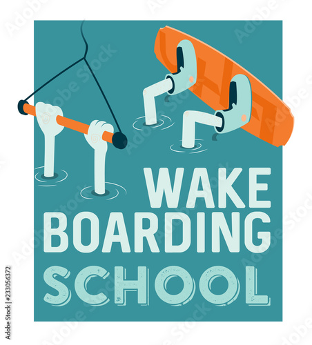 Wake boarding school poster