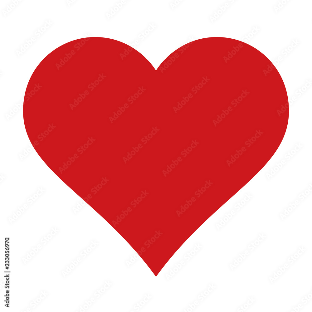 Red heart icon vector