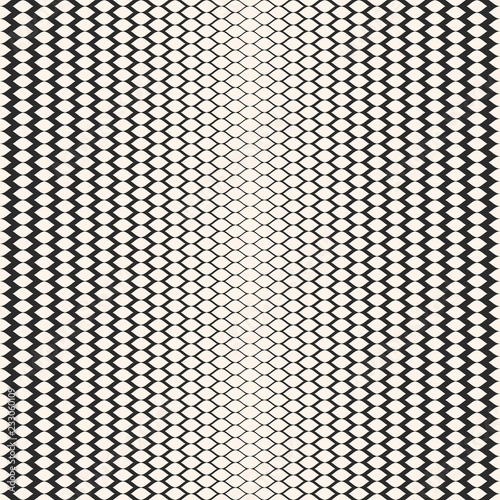 Halftone seamless pattern, monochrome mesh texture with gradually thickness