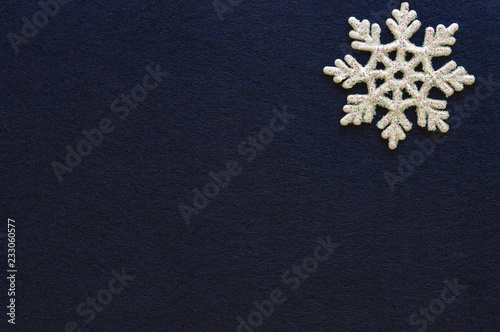White Snowflake on blue background celebration Christmas new year
