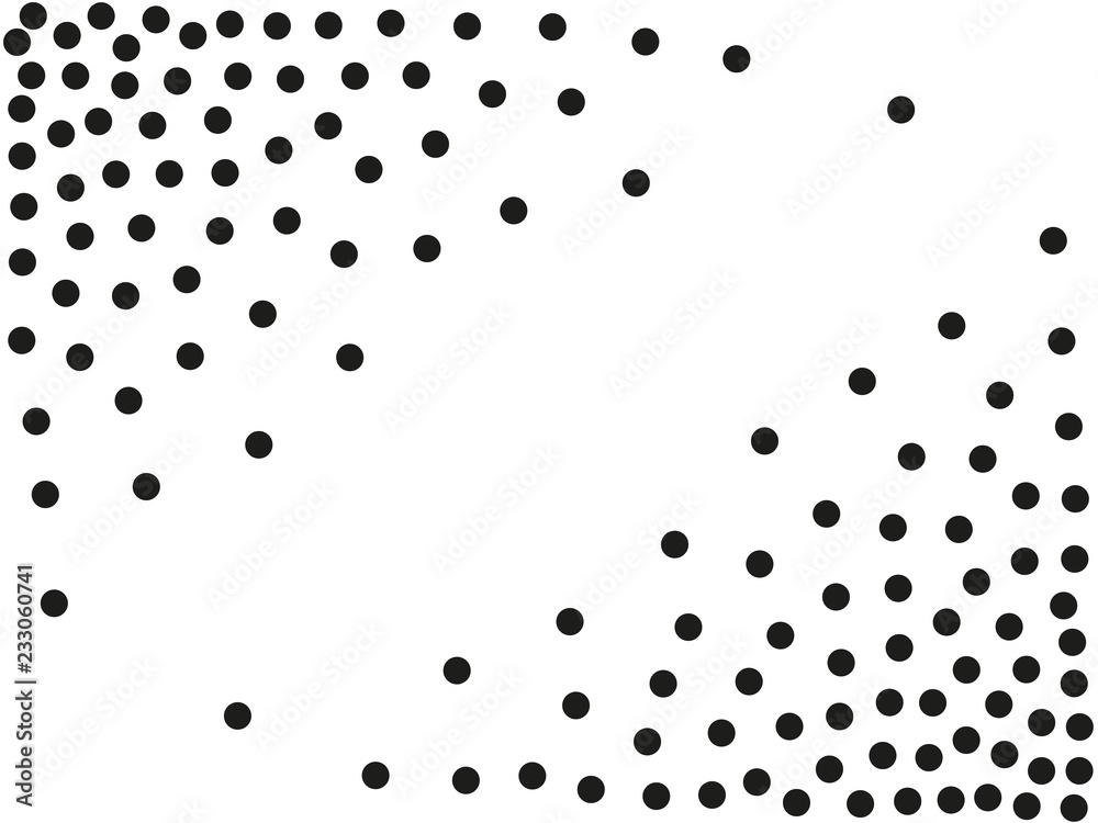 Abstract geometric background. Halftone vector background. Monochrome halftone pattern. Pop Art random dots black white texture. Design for presentation banner, flyer, report, business cards, stickers Abstract geometric background. Halftone vector background. Monochrome halftone pattern. Pop Art random dots black white texture. Design for presentation banner, flyer, report, business cards, stickers