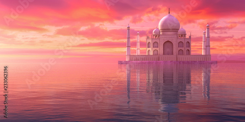 perspective of the Taj Mahal photo