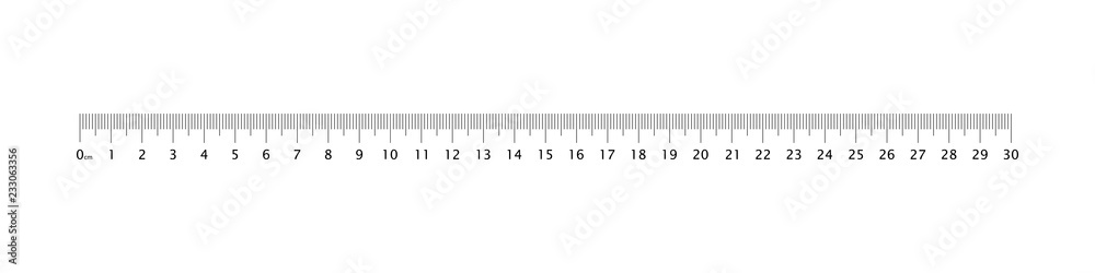 Ruler 30 cm grid template. Measuring tool graduation. Metric Centimeter size indicators. Ruler 30 cm grid template. Measuring tool graduation. Metric Centimeter size indicators.