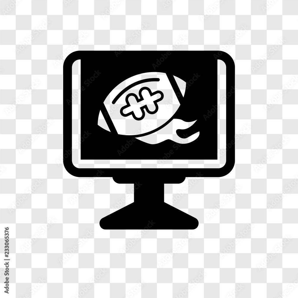 Football tv program vector icon isolated on transparent background, Football tv program transparency logo design Football tv program vector icon isolated on transparent background, Football tv program transparency logo design