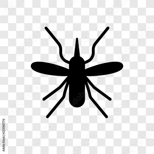 Mosquito vector icon isolated on transparent background, Mosquito transparency logo design