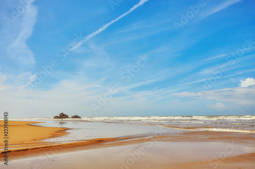 Beautiful Atlantic Ocean landscape somewhere between Essaouira, Morocco