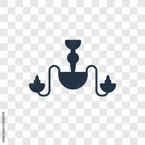 Chandelier vector icon isolated on transparent background, Chandelier transparency logo design