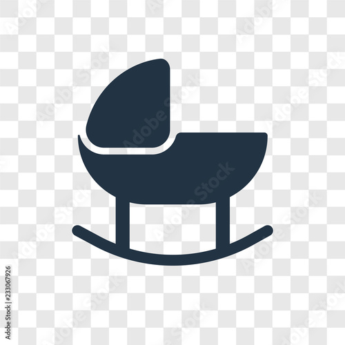 Crib vector icon isolated on transparent background, Crib transparency logo design