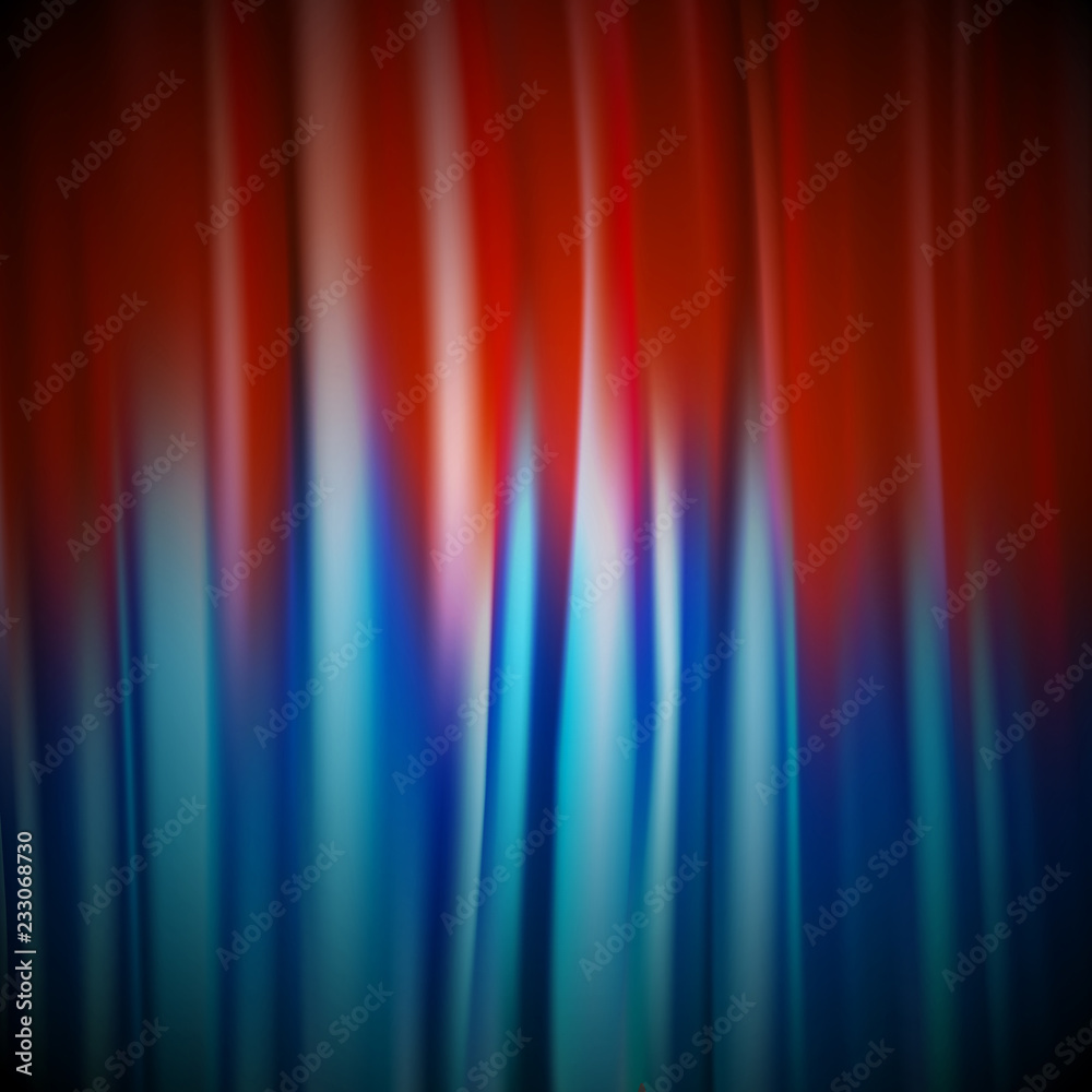 Red and blue shiny realistic satin textile texture.