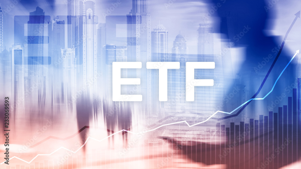 ETF - Exchange traded fund financial and trading tool. Business and investment concept. ETF - Exchange traded fund financial and trading tool. Business and investment concept.