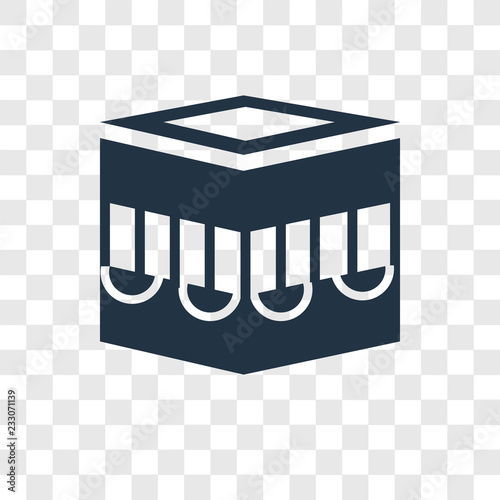 Kaaba Mecca vector icon isolated on transparent background, Kaaba Mecca transparency logo design