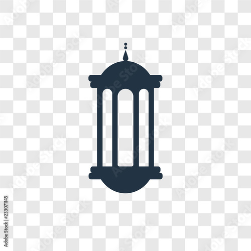 Islamic Lantern vector icon isolated on transparent background, Islamic Lantern transparency logo design