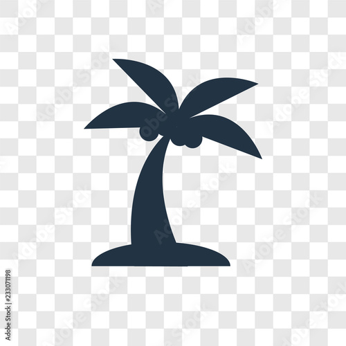 Palm Tree with Date vector icon isolated on transparent background, Palm Tree with Date transparency logo design
