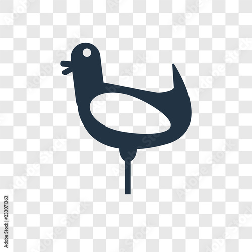 Chicken vector icon isolated on transparent background, Chicken transparency logo design