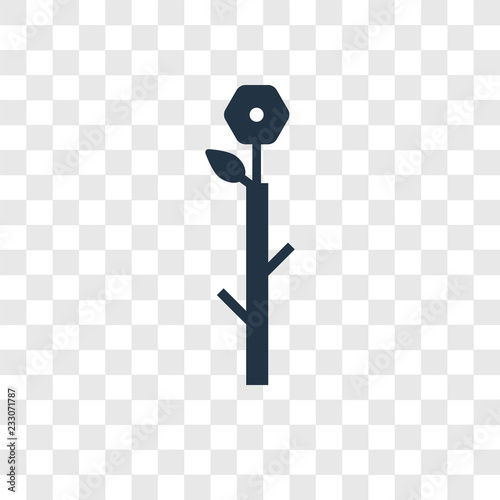 Budding Staff vector icon isolated on transparent background, Budding Staff transparency logo design