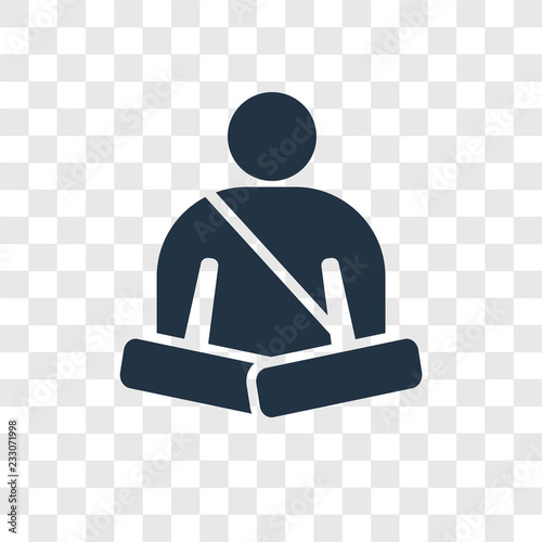 Meditation vector icon isolated on transparent background, Meditation transparency logo design