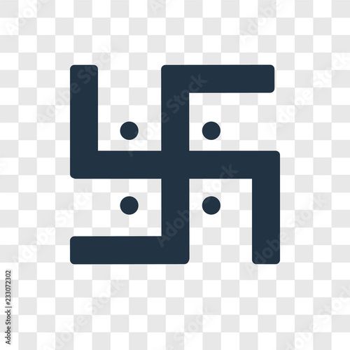 Swastica vector icon isolated on transparent background, Swastica transparency logo design