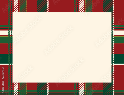 Plaid Tartan Frame to use as a background for Winter, Holiday or Woodsy themes