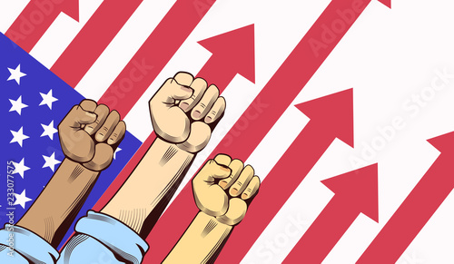 American power poster design. Vector illustration.