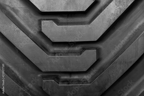 Fotografía Close-up pattern and texture of big tire of tractor car