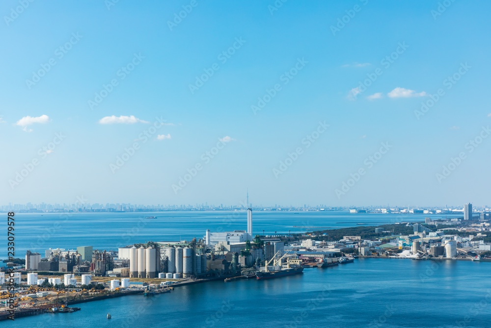 (千葉県ｰ湾岸風景)ポートタワーから見渡す東京湾の風景５