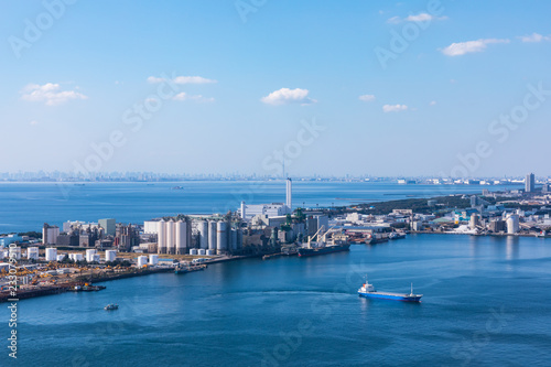 (千葉県ｰ湾岸風景)ポートタワーから見渡す東京湾の風景３