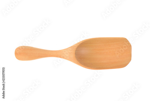 Wooden ladle isolated on white background