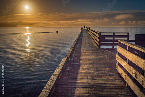 pier at sunset