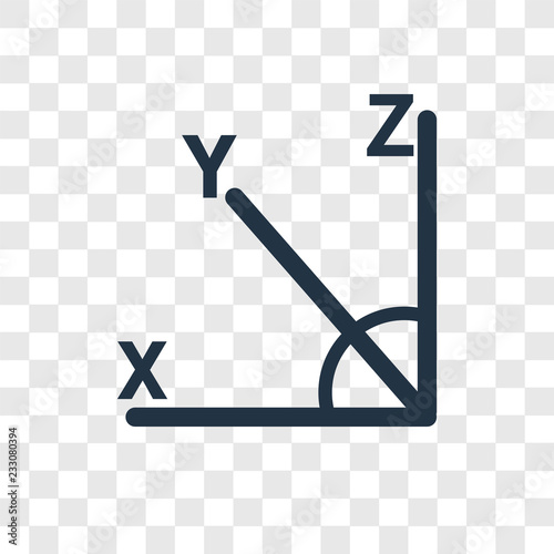 Axis vector icon isolated on transparent background, Axis transparency logo design