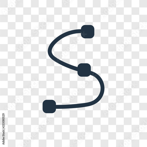 Spline vector icon isolated on transparent background, Spline transparency logo design