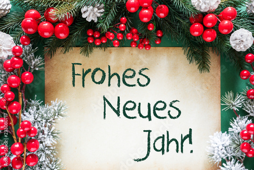 Christmas Decoration, Frohes Neues Jahr Means Happy New Year