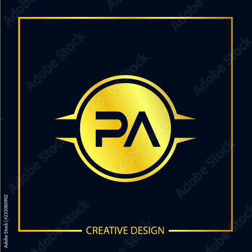 Initial Letter PA Logo Template Vector Design photo