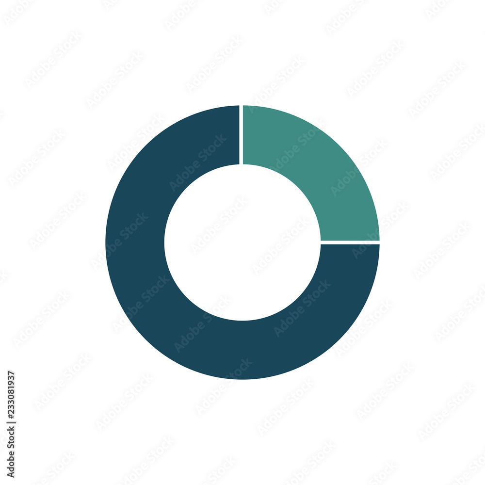 Blue green circle chart infographic template with 2 options or steps for presentations, advertising, layouts, annual reports. Vector illustration isolated on white background. Blue green circle chart infographic template with 2 options or steps for presentations, advertising, layouts, annual reports. Vector illustration isolated on white background.
