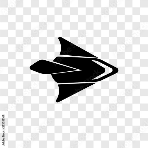 Rocket ship vector icon isolated on transparent background, Rocket ship transparency logo design