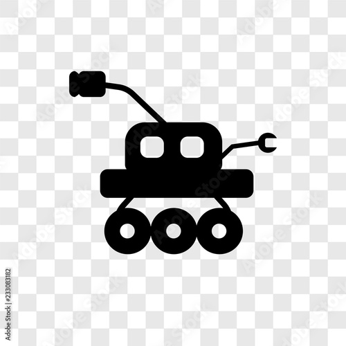Mars rover vector icon isolated on transparent background, Mars rover transparency logo design