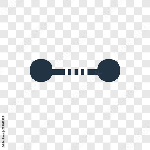 Dumbbell vector icon isolated on transparent background, Dumbbell transparency logo design