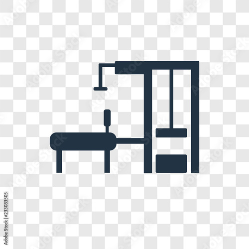Gym station vector icon isolated on transparent background, Gym station transparency logo design